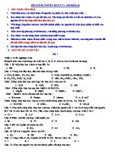 Đề cương ôn tập học kỳ 1 môn Hóa 8